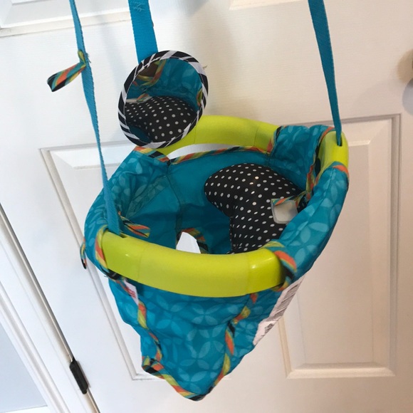 bright starts door bouncer pink